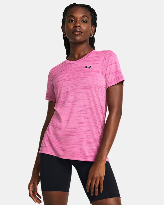 Camiseta de manga corta UA Tech™ Tiger para mujer, Pink, pdpMainDesktop image number 0